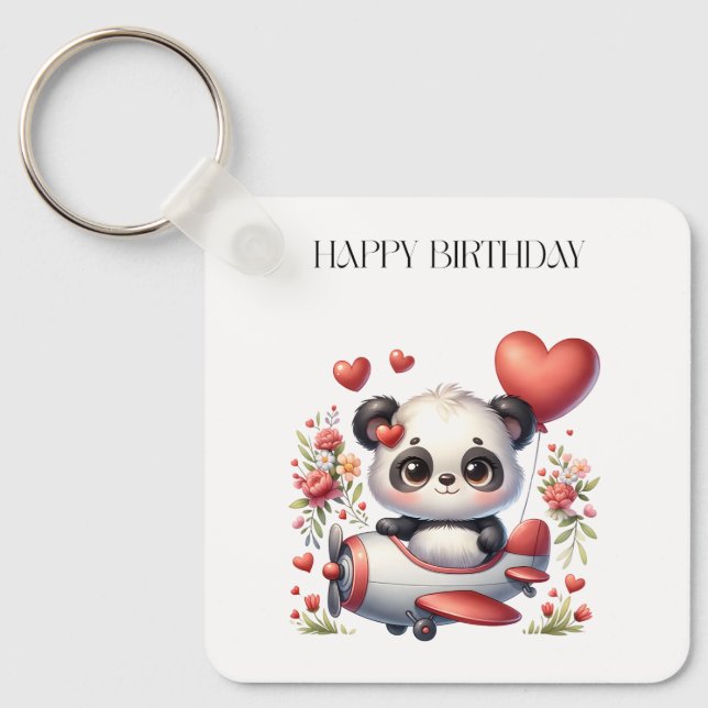 Porte-clés Anniversaire de Panda Pilote (Recto)