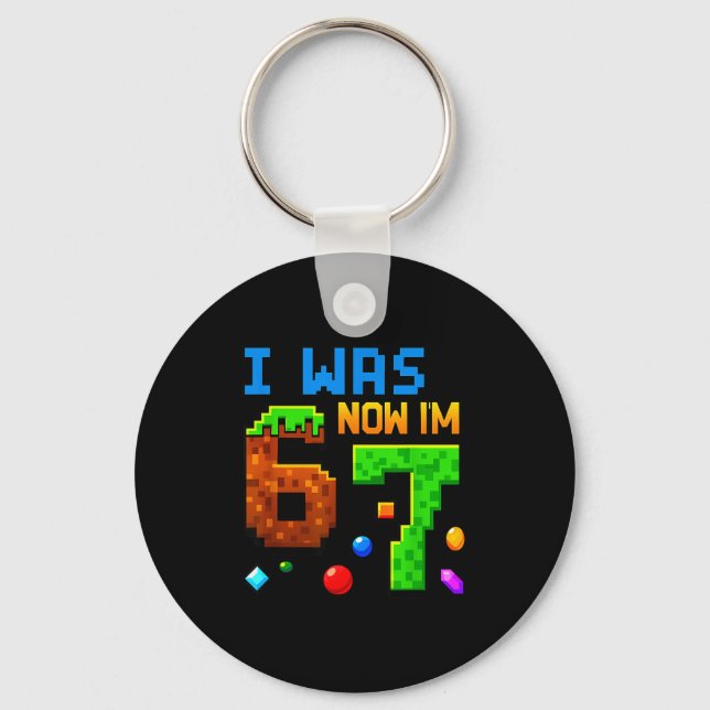 Porte-clés Anniversaire de sept ans, j'avais 6 ans maintenant (Recto)