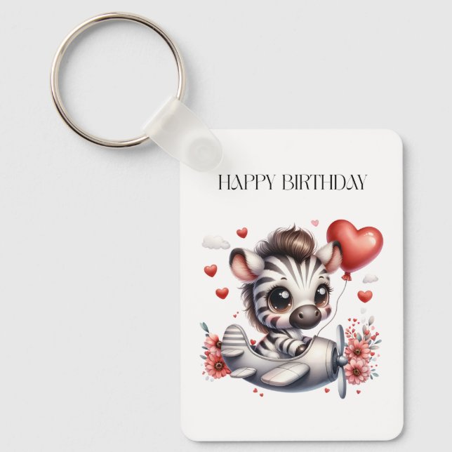 Porte-clés Anniversaire de Zebra Pilot (Recto)