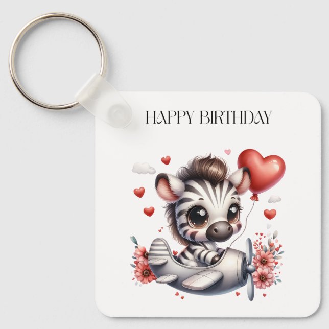 Porte-clés Anniversaire de Zebra Pilot (Recto)