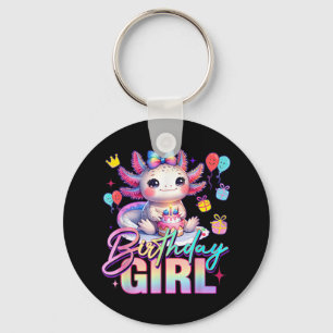 Porte-clés Anniversaire fille mignonne Axolotl Anniversaire F
