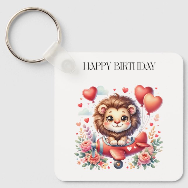 Porte-clés Anniversaire Lion Volant (Recto)