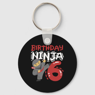 Porte-clés Anniversaire Ninja 6 ans Karate Enfants 6e anniver
