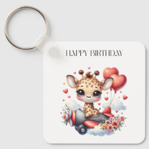 Porte-clés Anniversaire Pilote Girafe