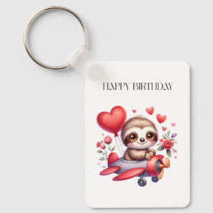 Porte-clés Anniversaire Pilote Paresseux