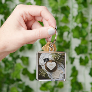 Porte-clés Annonce de grossesse fleur sauvage rustique souven