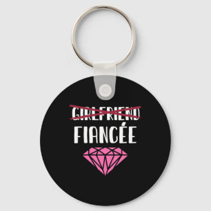 Porte-clés Annonce de mariage homme petite amie fiancée