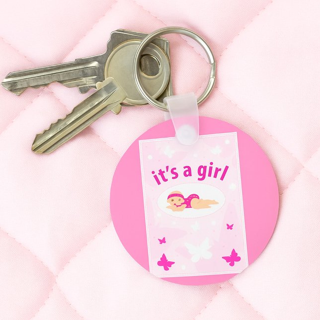 Porte-clés Annonce de nouvelle petite fille (Créateur téléchargé)