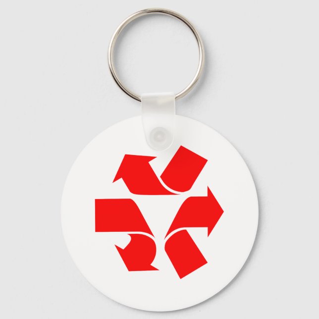 Porte-clés Annuler le recyclage du symbole (Recto)