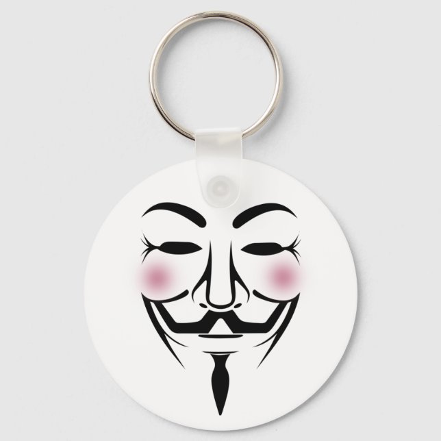 Porte-clés anonymus masque vendetta hacker cyber internet hac (Recto)