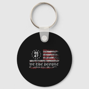 Porte-clés Anti Trump 8647 86 47 Us Drapeau Nous Le Peuple Im