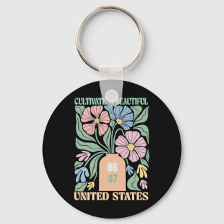 Porte-clés Anti Trump Floral Boho 86 47 Cultivez De Beau