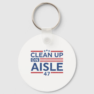 Porte-clés Anti Trump Impeach 47 Trump 47e Président Drapeau
