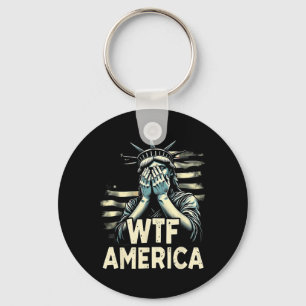 Porte-clés Anti-trump Politique Et Démocratie Wtf Amérique _1