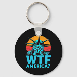 Porte-clés Anti-trump Politique Et Démocratie Wtf Amérique 3