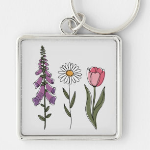 Porte-clés Anti-Trump subtil - Tulipe Daisy Foxglove III