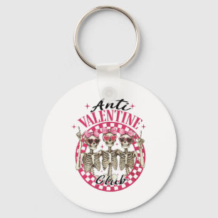 Porte-clés Anti Valentine Club Funny Valentine's Day Vintage