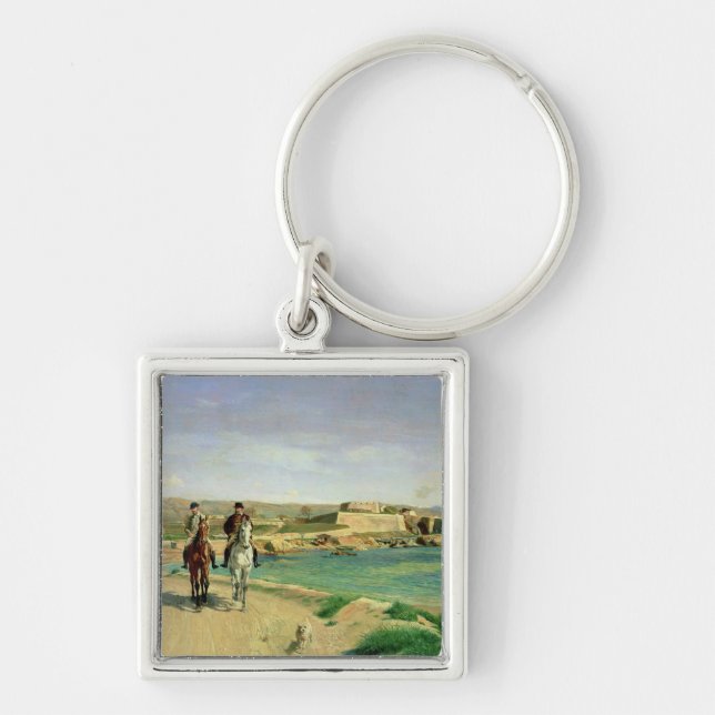 Porte-clés Antibes, le tour de cheval, 1868 (Devant)