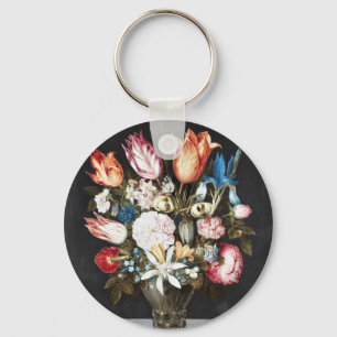 Porte-clés Antique Bosschaert Tulipes et Roses Hollandaises A