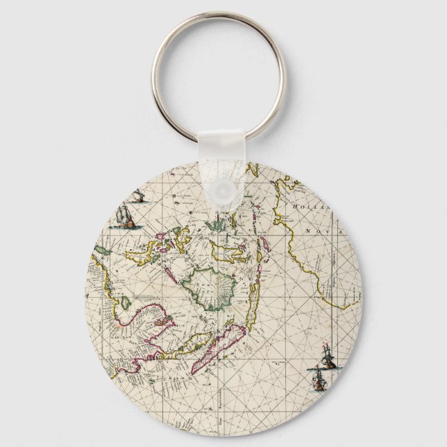 Porte-clés Antique Map of the East Indies (Recto)