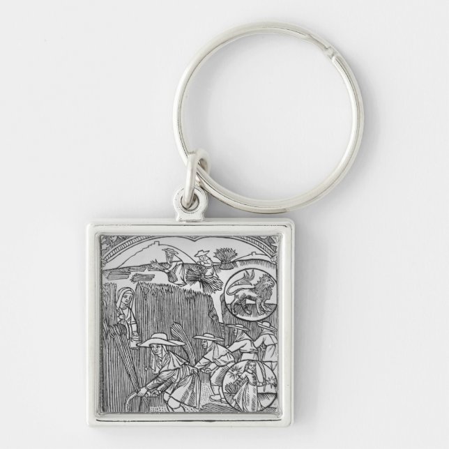 Porte-clés Août, moissonnant, Lion (Devant)