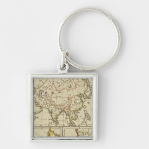 Porte-clés Aperçu de l'Asie, de l'Amérique du Sud, etc.