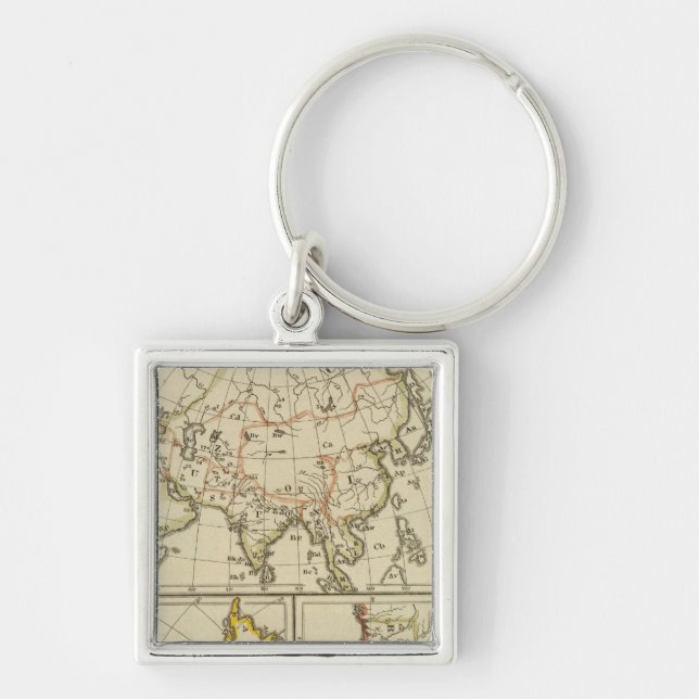 Porte-clés Aperçu de l'Asie, de l'Amérique du Sud, etc. (Devant)