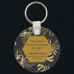 Porte-clés apiaire monogramme vintage de la reine d'or<br><div class="desc">Abeille de reine d'or vintage sur deux arrière - plans différents crème et noir avec polygone qui contient toutes les informations pour votre apiaire. Choisissez entre différents éléments de cette collection pour compléter votre image de marque.</div>