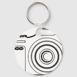Porte-clés Appareil photo noir et blanc