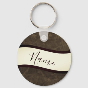 Porte-clés Apparence cuir brut personnalisée