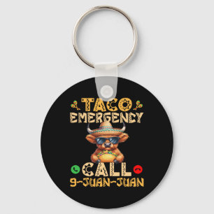 Porte-clés Appel d'urgence Taco 9 Juan Juan Cinco De Mayo Mex