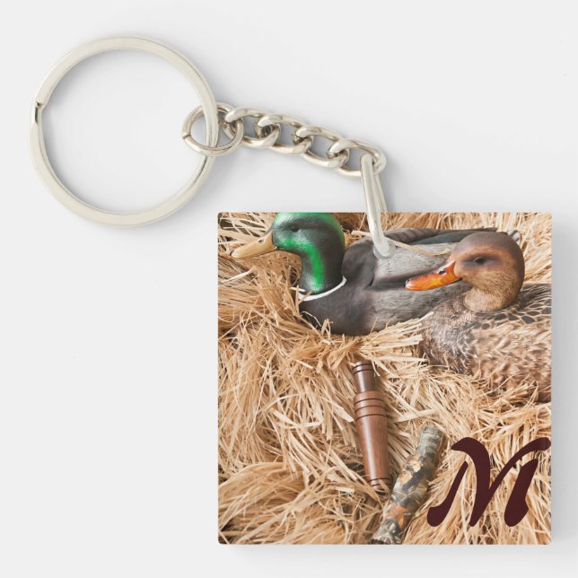 Porte-clés Appel Mallard Drake de canard chassant le porte - (Devant)
