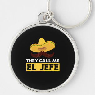 Porte-clés Appelez-moi Jefe Funny Chef Mexicain Cook Boss Cad