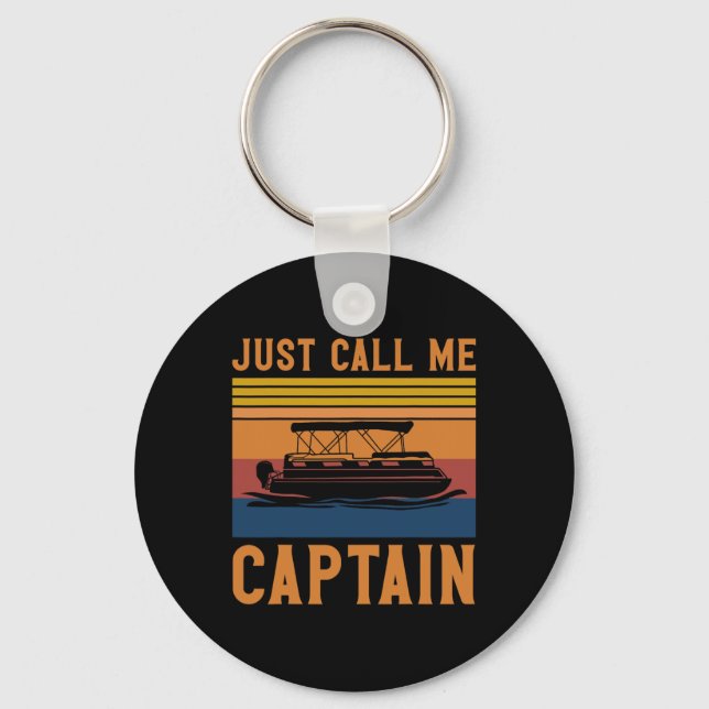 Porte-clés Appelez-Moi Simplement Capitaine Cadeau d'Ancre de (Recto)