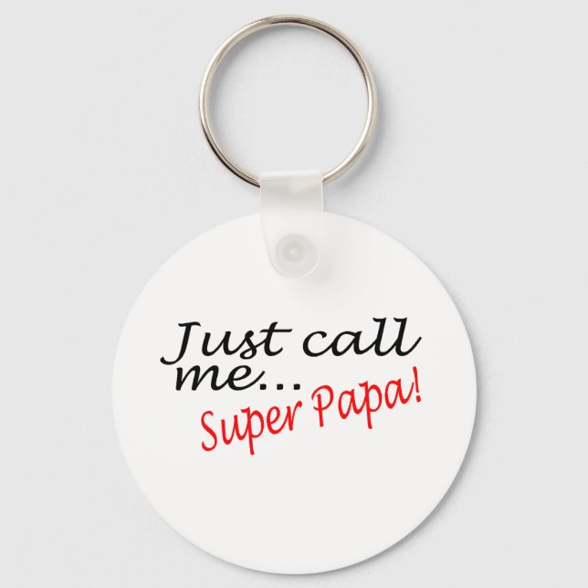 Porte-clés Appelle-moi Super Papa (Recto)