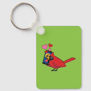 Porte-clés Appels d'accouplement Cardinal Bird Love