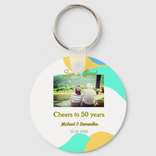 Porte-clés applaudissements à 50 ans l'amour est Sweet rétro
