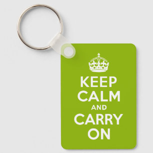 Porte-clés Apple Green Keep Calm and Carry On