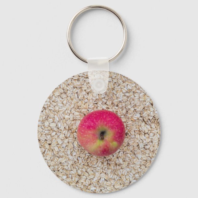 Porte-clés Apple on oatmeal (Recto)