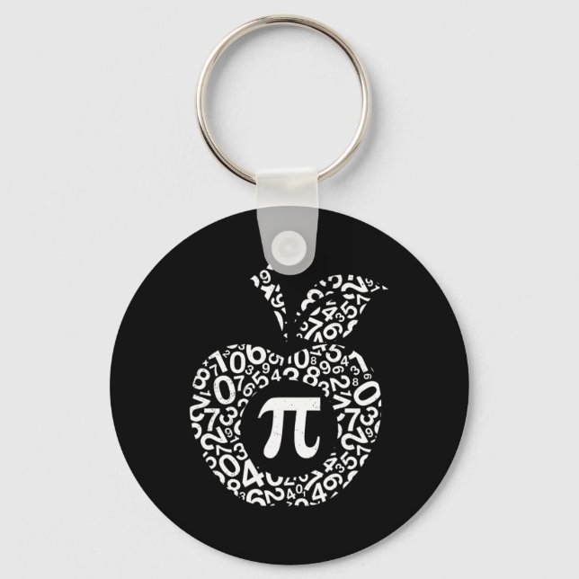 Porte-clés Apple Pi Algebra Sign Math Funny Pi Day Cadeau (Recto)