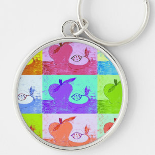 Porte-clés Apple pop art