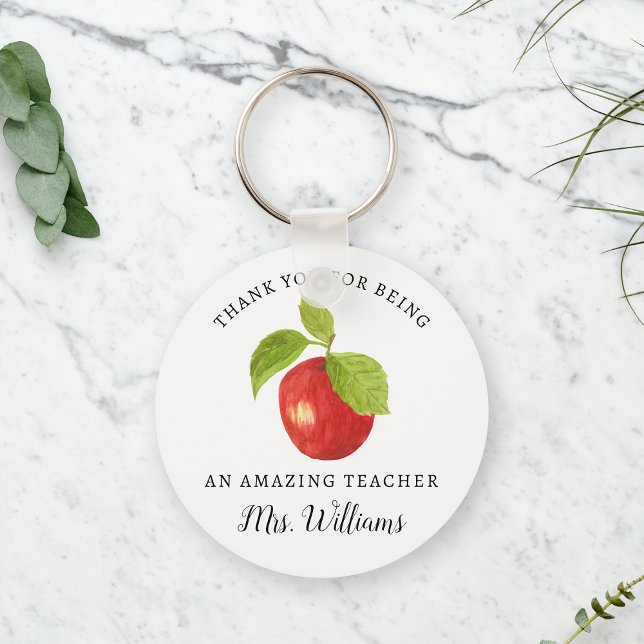 Porte-clés Apple Teacher Appreciation Name Keychain Gift (Créateur téléchargé)