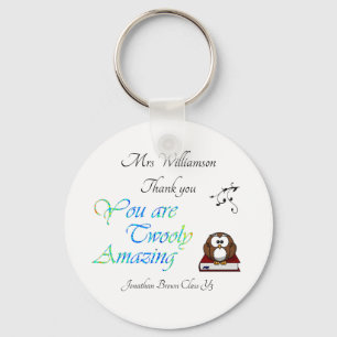 Porte-clés Appréciation de l'enseignant Merci Owl