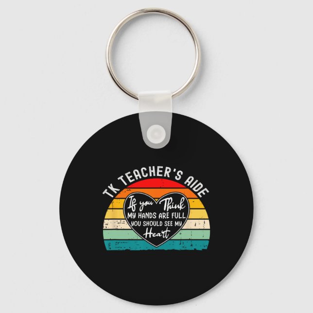 Porte-clés Appréciation pour l'aide de l'enseignant de matern (Recto)