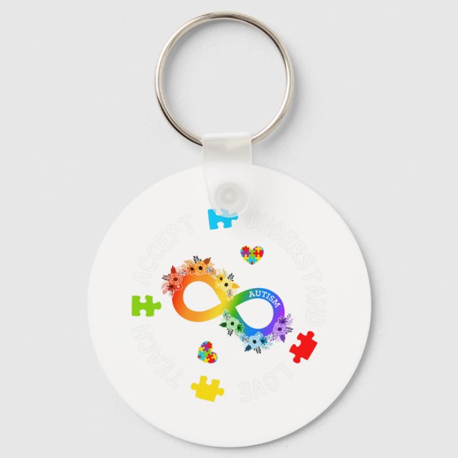 Porte-clés Apprendre Accepter Comprendre Amour Sensibilisatio (Recto)