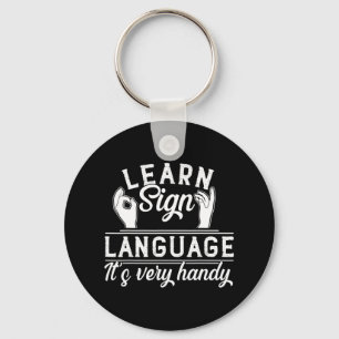 Porte-clés Apprendre Langue des signes ASL Enseignant Sourde