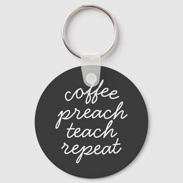 Porte-clés Apprentissage de la prédication du café Répétition (Recto)