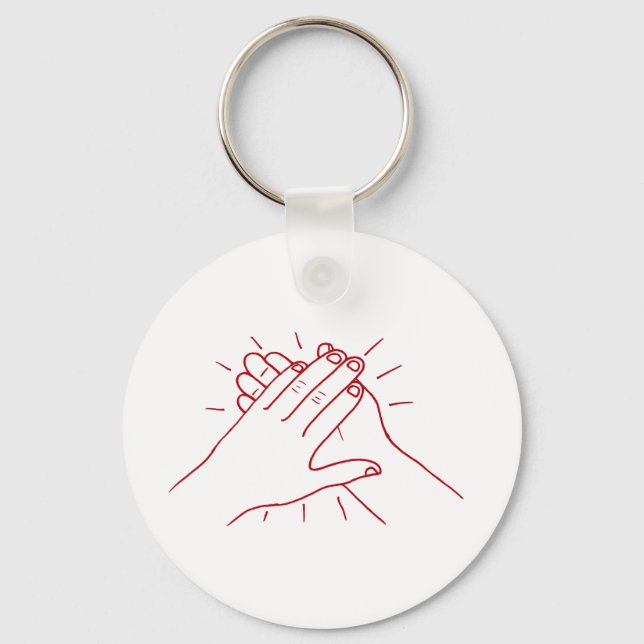 Porte-clés Appuyez sur vos mains (Recto)