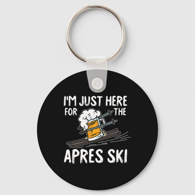 Porte-clés Apres Ski Funny Skier Hiver Sport Ski Cadeau (Recto)