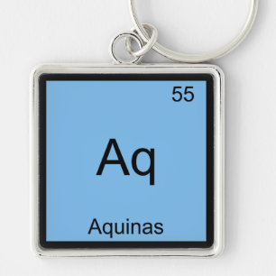 Porte-clés Aq - Aquinas Funny Element Chimie Symbole Tee